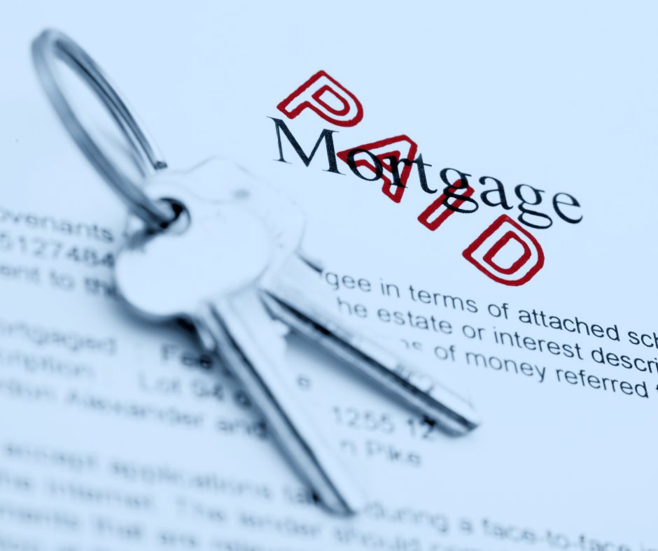 paid mortgage contract and house keys