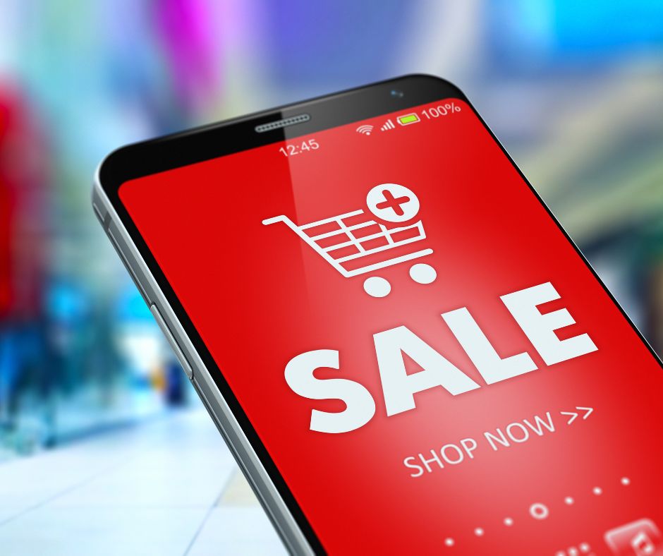 phone screen online shopping sale promotion