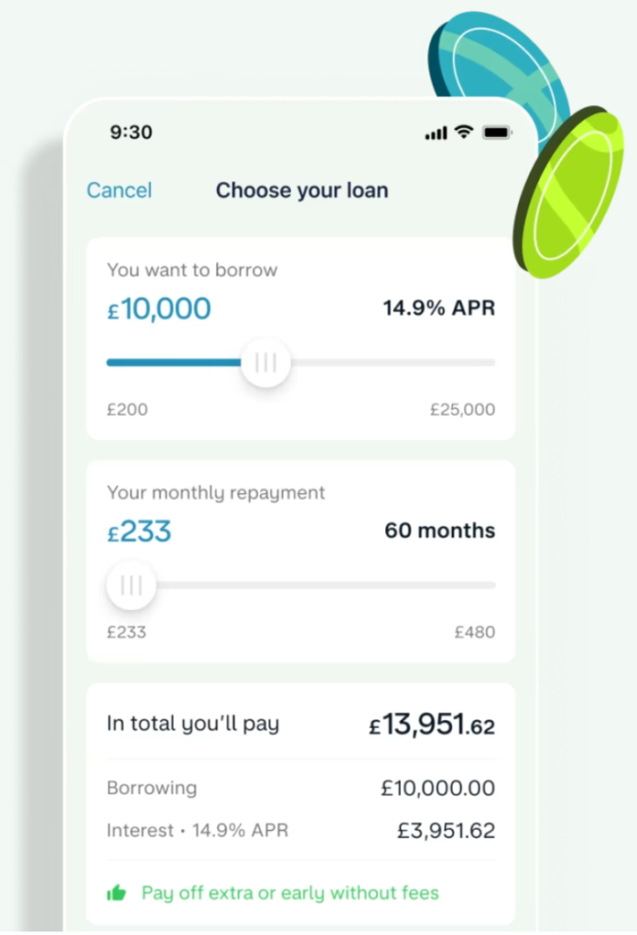 Monzo loans and overdrafts app
