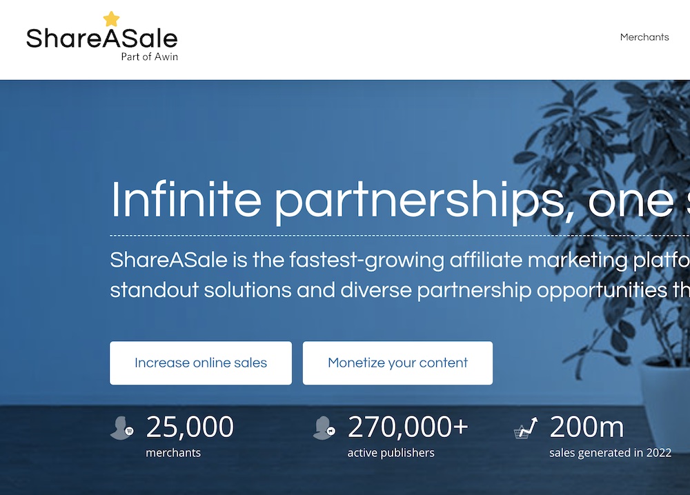 Shareasale homepage
