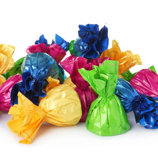 sweets in wrappers