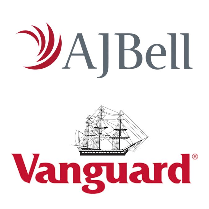 AJ Bell V Vanguard logos